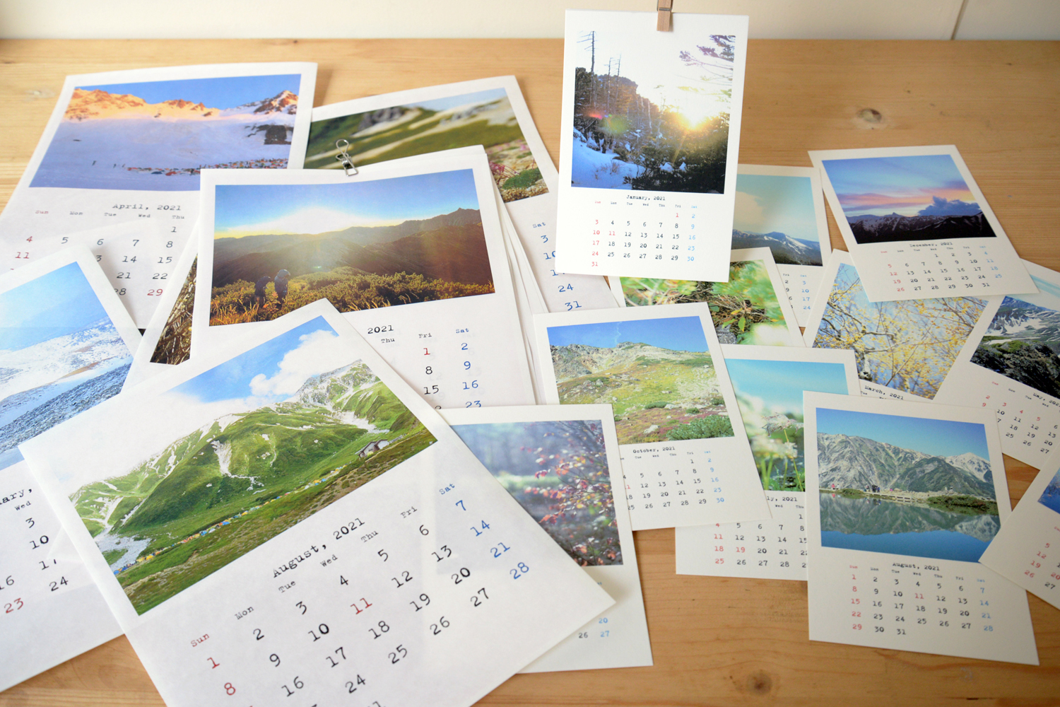 ホトリ通販部】ホトリオリジナル・2021山写真卓上カレンダー壁掛けカレンダー通販開始しました – 写真企画室 ホトリ