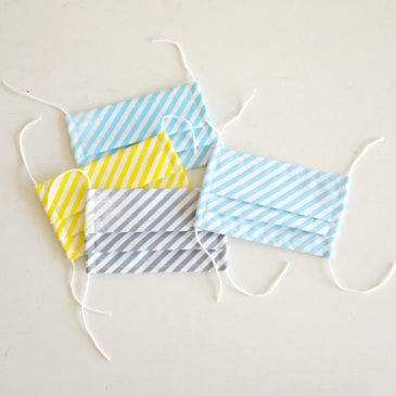 【畔商店】プリーツボーダーマスクができました！シルクスクリーンで刷ってます